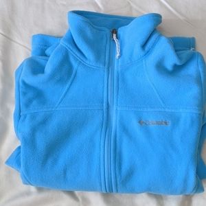 Light Blue Zipup Columbia Fleece
